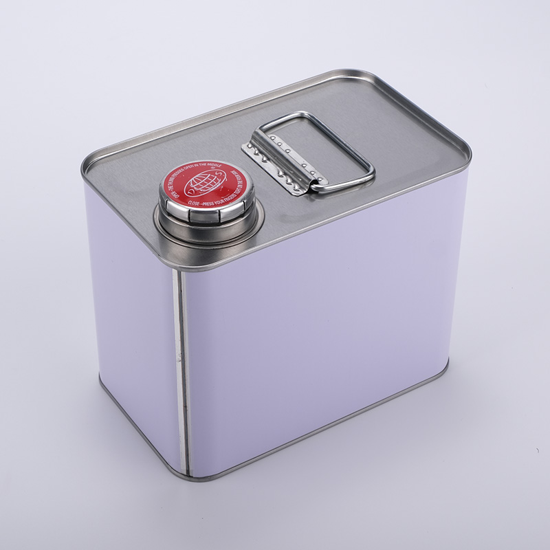 Square Metal Chemical F-Style Screw Top Paint Oil Tin Can Container Drum Pail Bucket With Lids